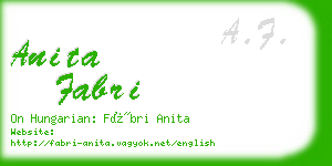 anita fabri business card